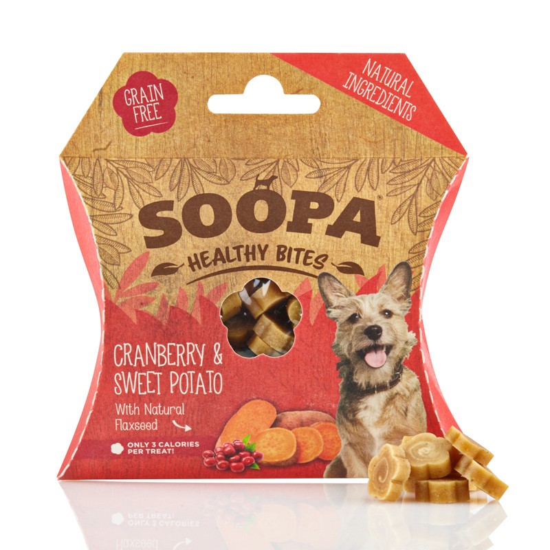 soopa bocconcini mirtillo patate per cani snack raw cane
