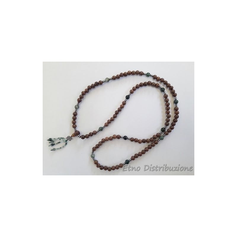 mala in legno tibetano
