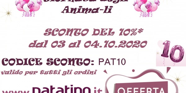 FESTA DEGLI ANIMALI SCONTISSIMI!